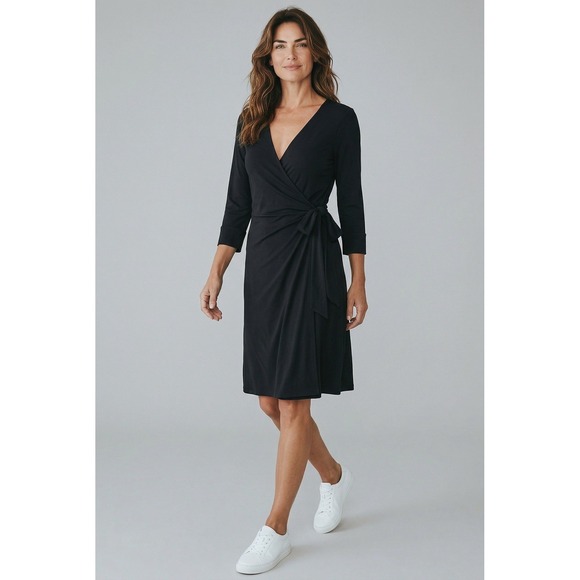 Diane Von Furstenberg Dresses & Skirts - Diane Von Furstenberg Viscose Wrap Dress In Black Women's Size 4